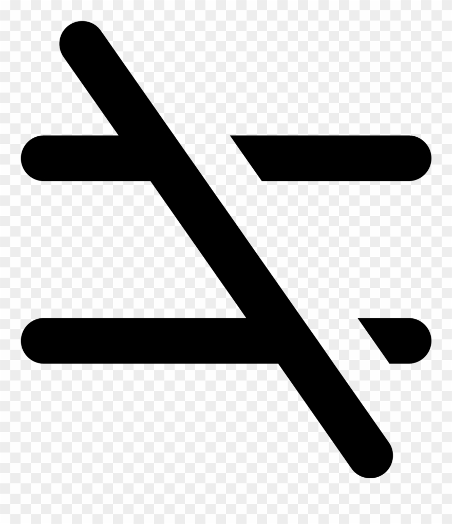 Not Equal Icon - Equals Sign Clipart