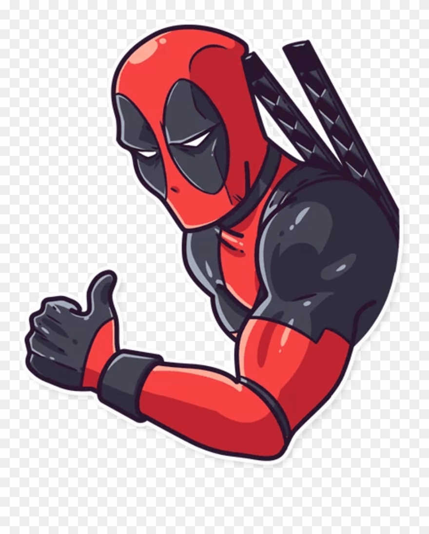 Deadpool Marvel Spiderman Captainamerica Ironman Hulk - Deadpool Telegram Stickers Clipart