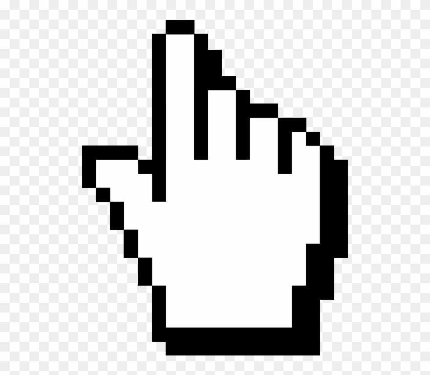 Graphic Black And White Download Finger Transparent - Hand Cursor Clipart