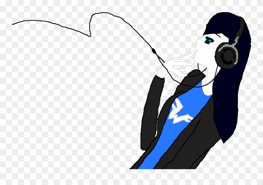 Misty Listening To Weezer - Listening Clipart