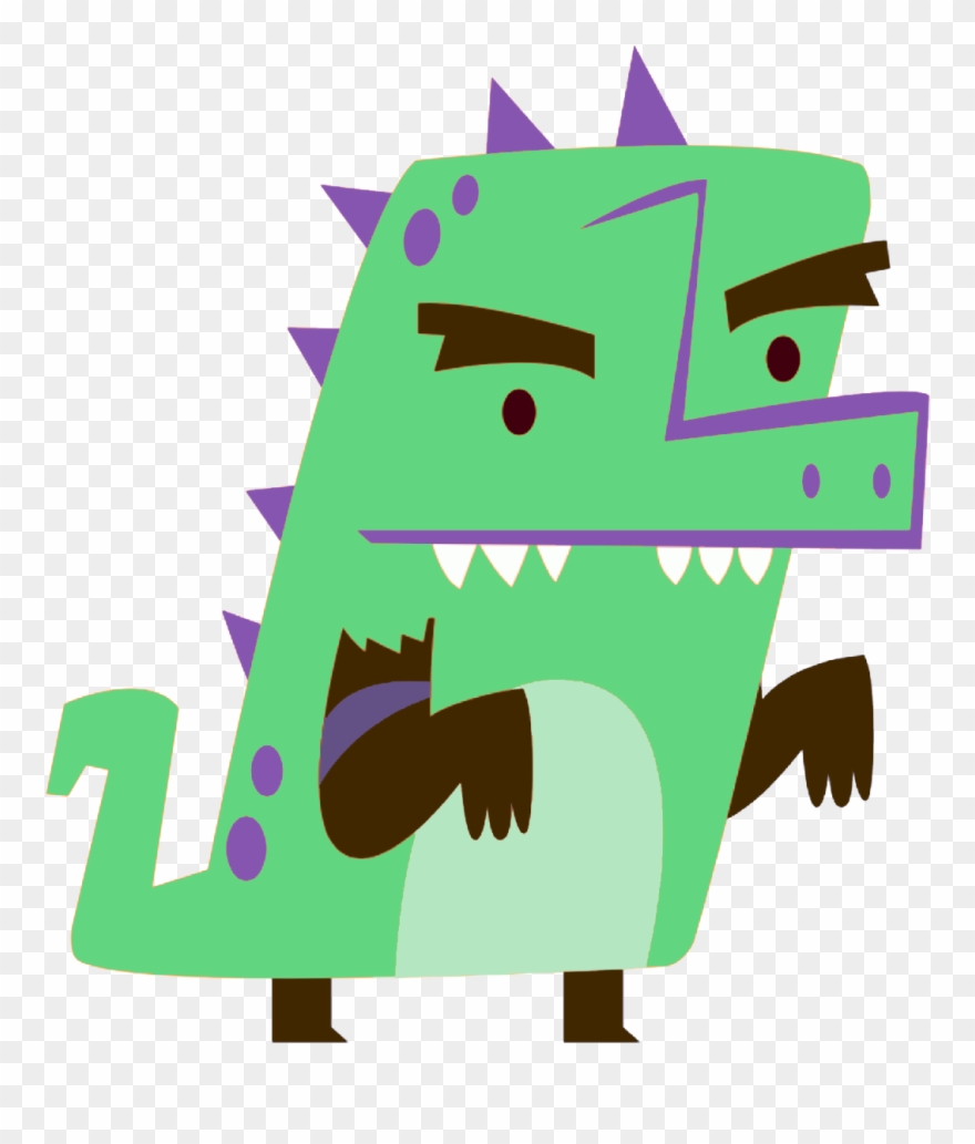 Dino Green Purple 112 Kb - Characters For Photo Editing Clipart