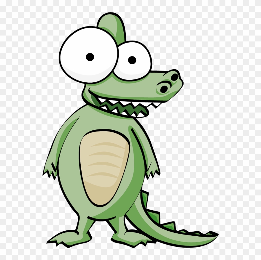 Happy Fun Crocodile Cartoon Smiling - Cute Animals Monkey Lion Acrylic Brooch Badges Decoration Clipart