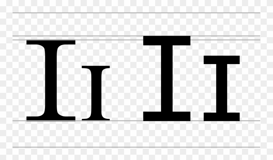 I With Crossbars - Capital And Small Letter Clipart