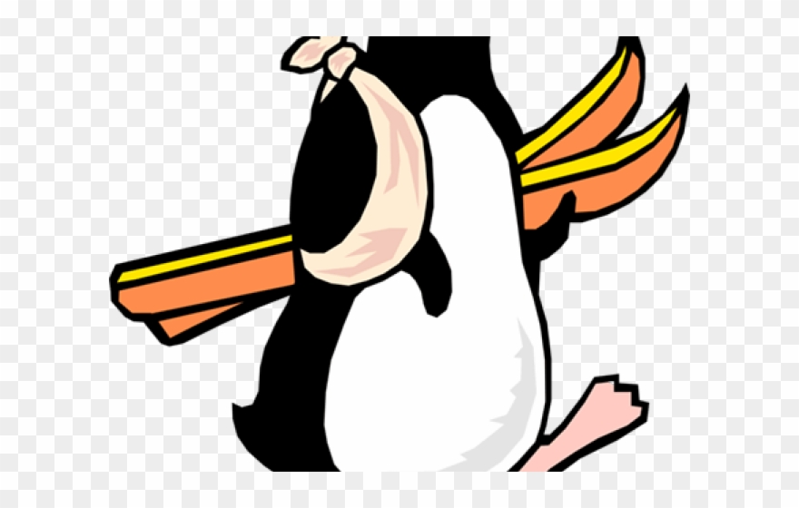Skiing Clipart Penguin - Clip Art - Png Download