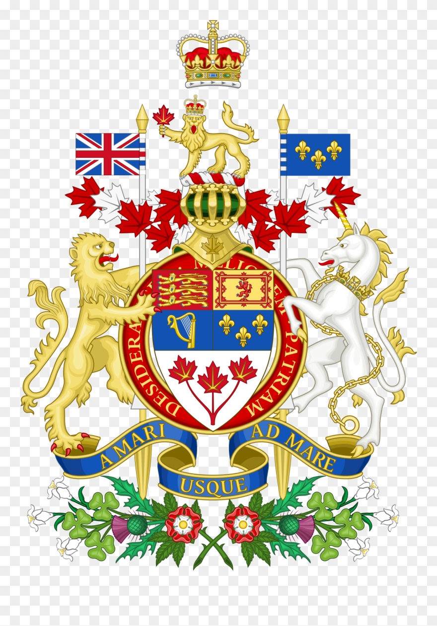 Coat Of Arms Of Canada Rendition - Royal Arms Of Canada Clipart