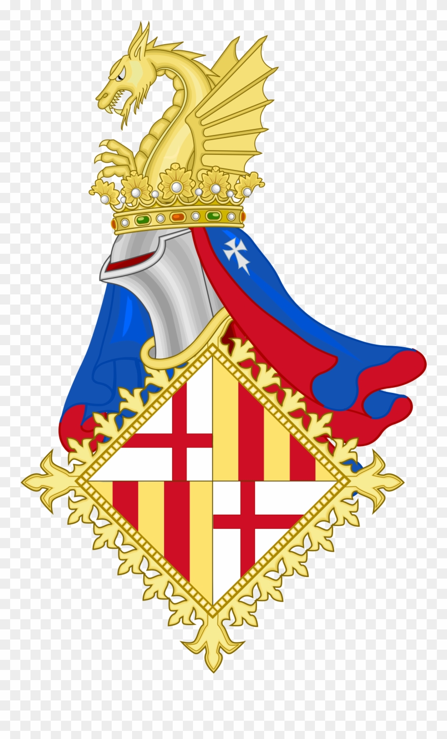 Open - Coat Of Arms Of Barcelona Clipart