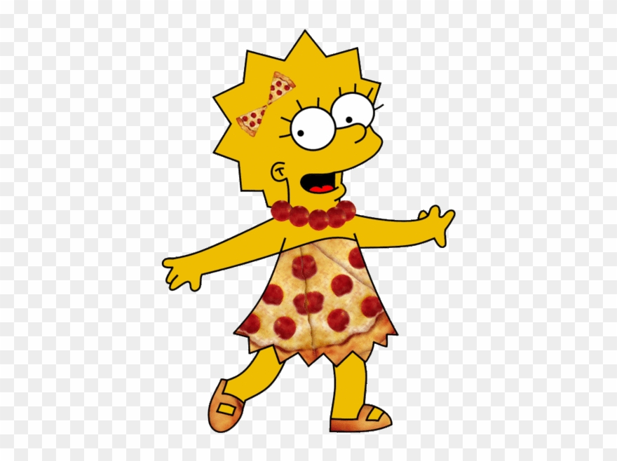 Lisa Simpson And Pizza Clipart
