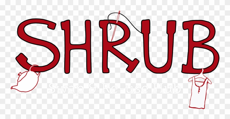 Shrub Logo Final With Items Red And White Invisible - Shrubcoop Org Logo Clipart