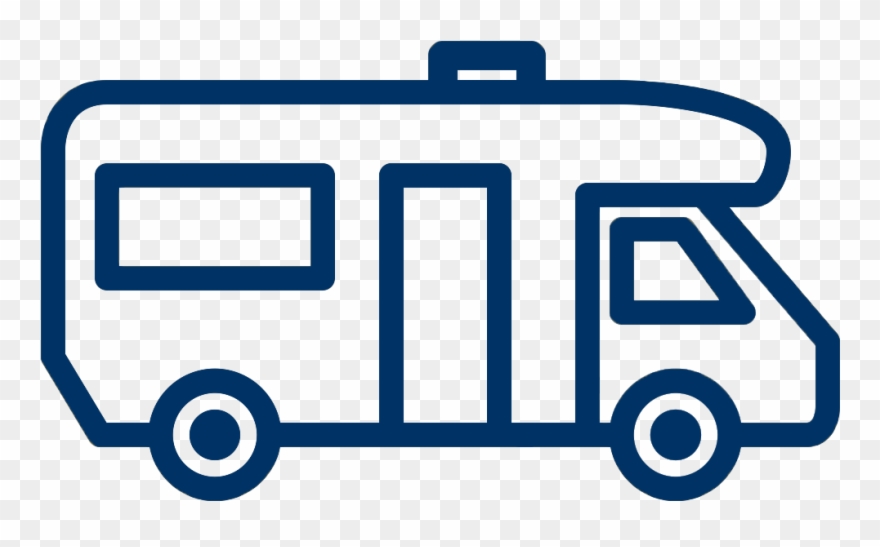 Powered Rv 30/50 - Black And White Motorhome Clipart - Png Download