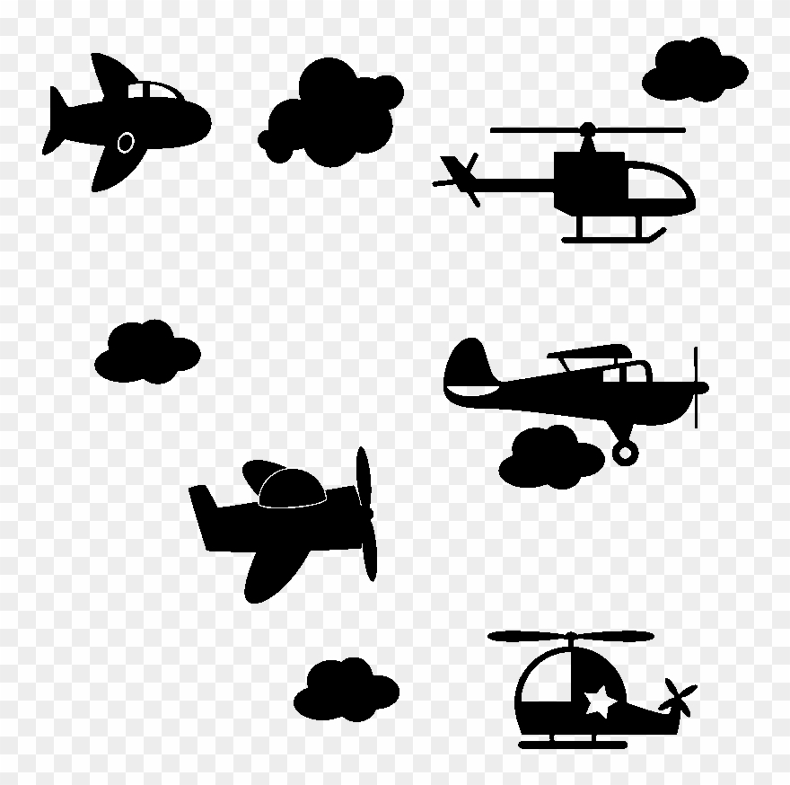Sticker Avions Et Helicopteres Du Ciel Ambiance Sticker Clipart