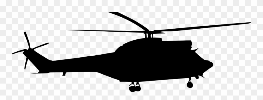 Helicopter Silhouette Png Clipart Royalty Free Stock - Black Hawk Helicopter Silhouette No Background Transparent Png