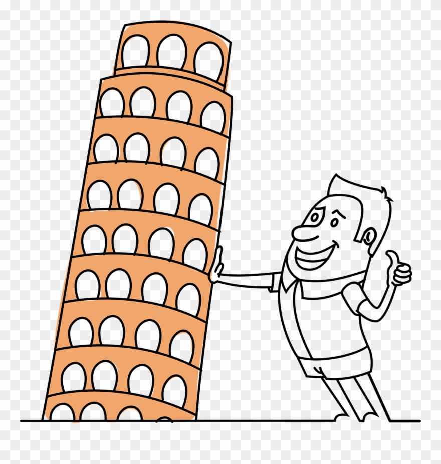 Towers Clipart Leaning Tower Pisa - Pisa Tower Clipart - Png Download