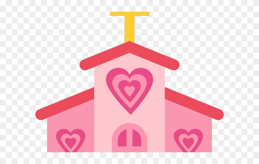 Church Love Cliparts - Pink Church Clipart - Png Download