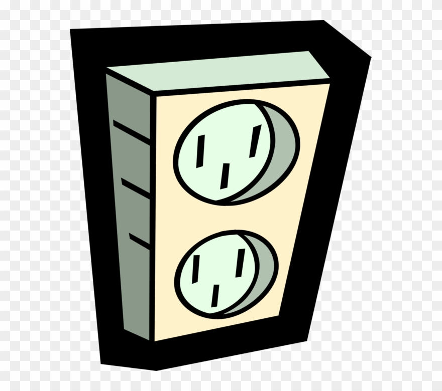 Vector Illustration Of North American 110 Volt Electrical - Ac Power Plugs And Sockets Clipart