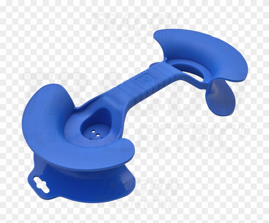 Cable Holder, Blue, Pe, Complementing Products Plugs - Kábeltartó Clipart