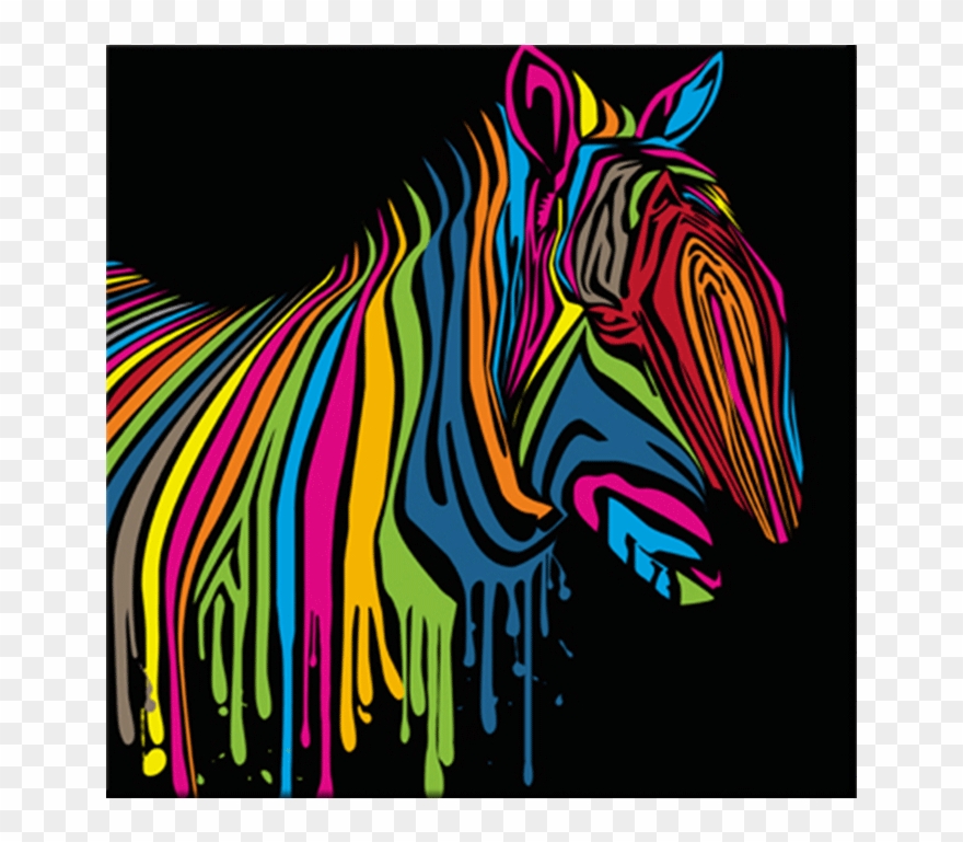 Tableau Pop Art Zebra Flash - Pop Art Zebra Clipart