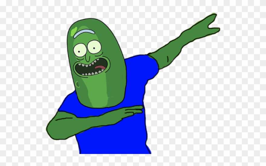 Pickle Rick Dab Transparent Clipart