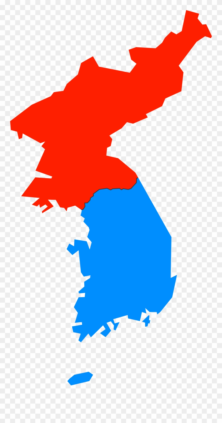 Big Image - North And South Korea Flag Clipart