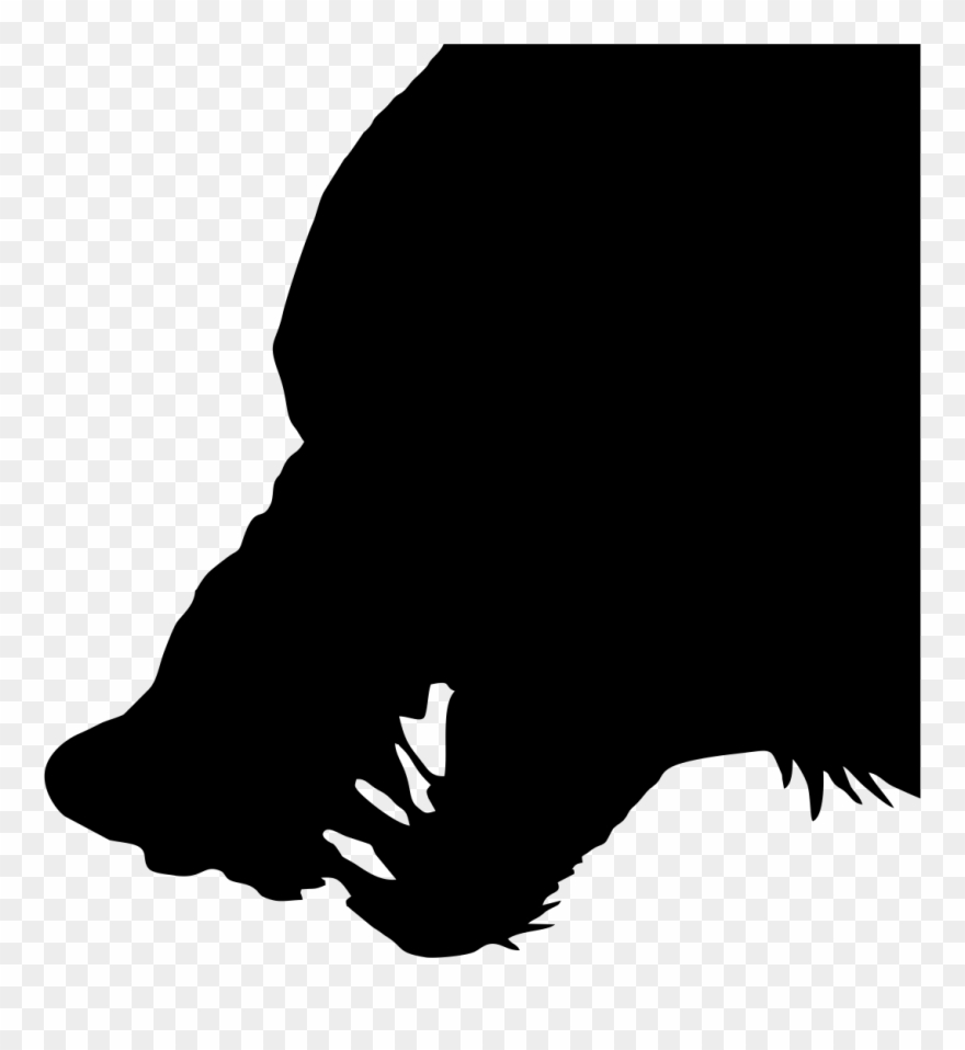 Coyote Clipart Wold - Wolf Head Silhouette Png Transparent Png
