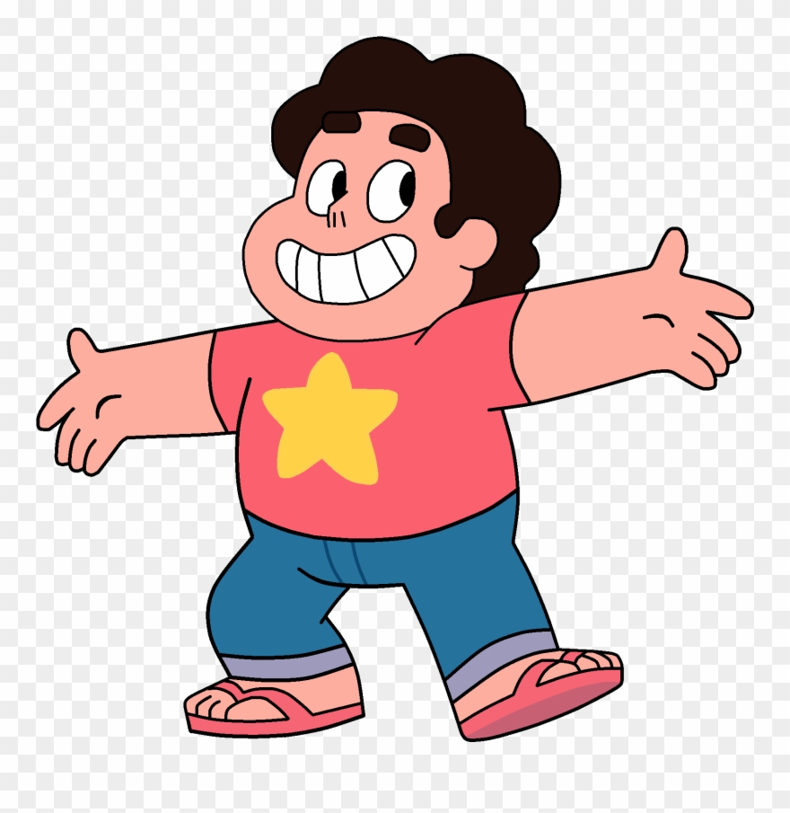Clip Art Black And White Library Boy Vector Standing - Steven Universe Characters Steven - Png Download