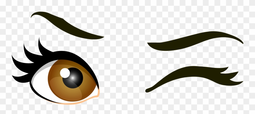 Brown Winking Eyes Png Clip Art - Cool Icons Transparent Background