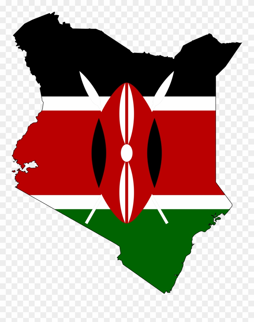Clipart - Kenya Flag Map Png Transparent Png