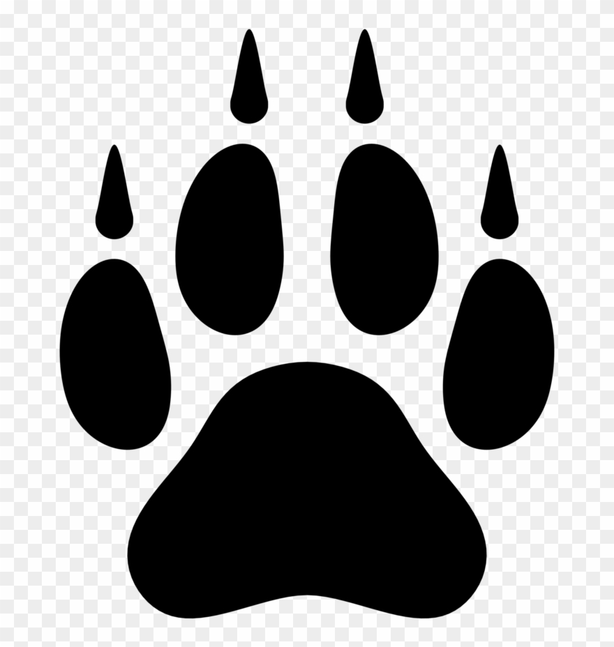 Monster Clipart Footprint - Wolf Paw Print Png Transparent Png