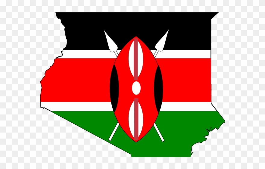 Map Flag Clipart Music - Transparent Kenya Flag Png