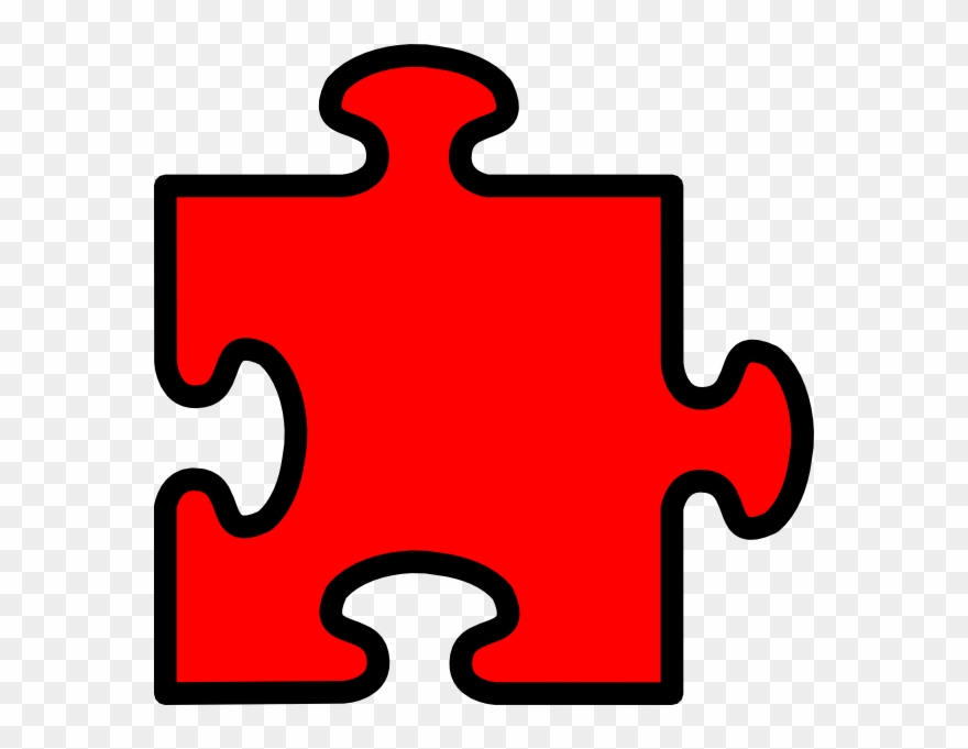 Red Puzzle Piece Clip Art At Clipart Library - Autism Red Puzzle Piece - Png Download