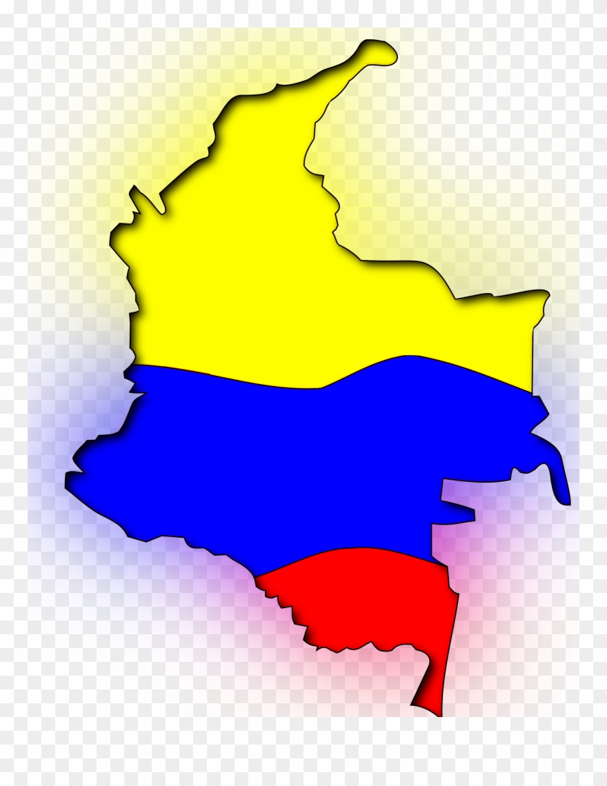 Map - Mapa De Colombia Bandera Clipart