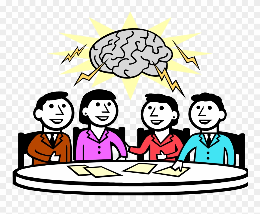 Brainstorming - Group Brainstorm Clip Art - Png Download