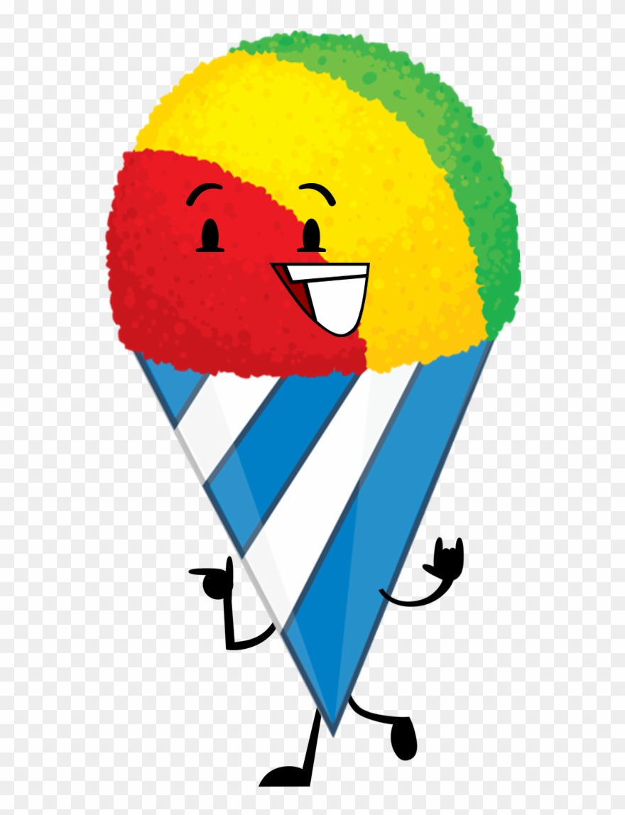 Updated Snowcone Pose - Cartoon Snow Cone Transparent Clipart