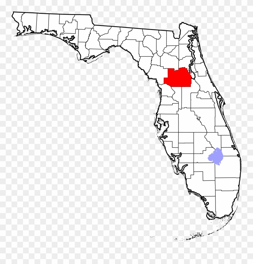 File Map Of Florida Highlighting Miami Dade - Map Of Florida Clipart