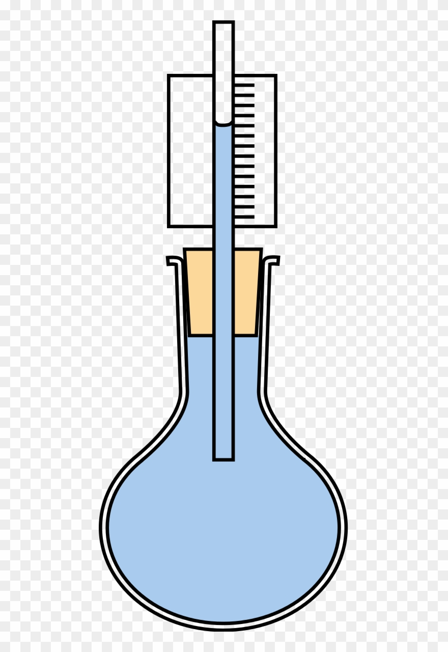 Erlenmeyer Flask Clip Art - Water Expansion Thermometer - Png Download