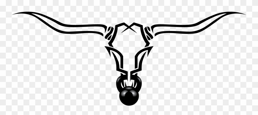 Longhorn Outline - Long Horn Outline Clipart