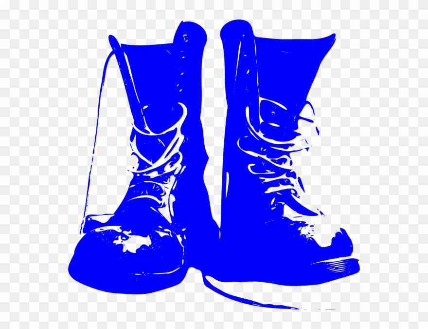 Blue Combat Boots Clip Art - Combat Boots Clip Art - Png Download