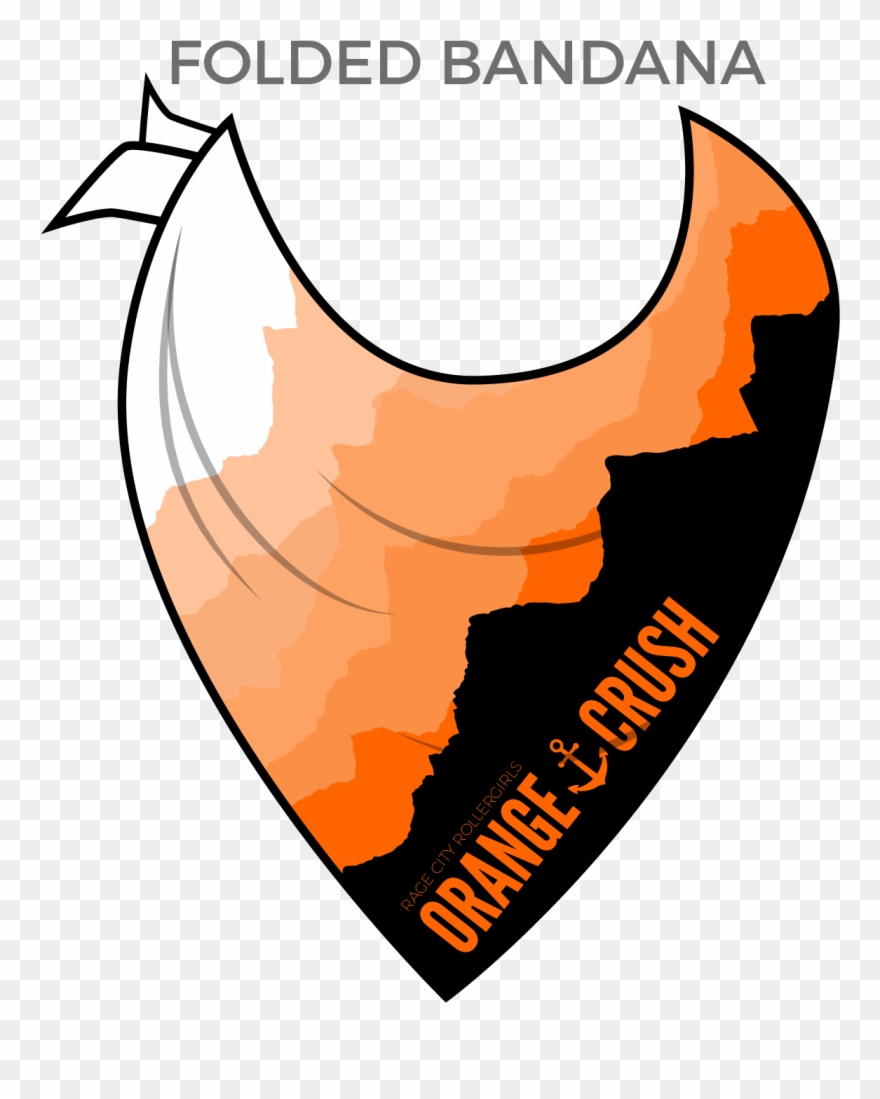 Bandana Clipart Orange Bandana - Bandana Around Neck Drawing - Png Download