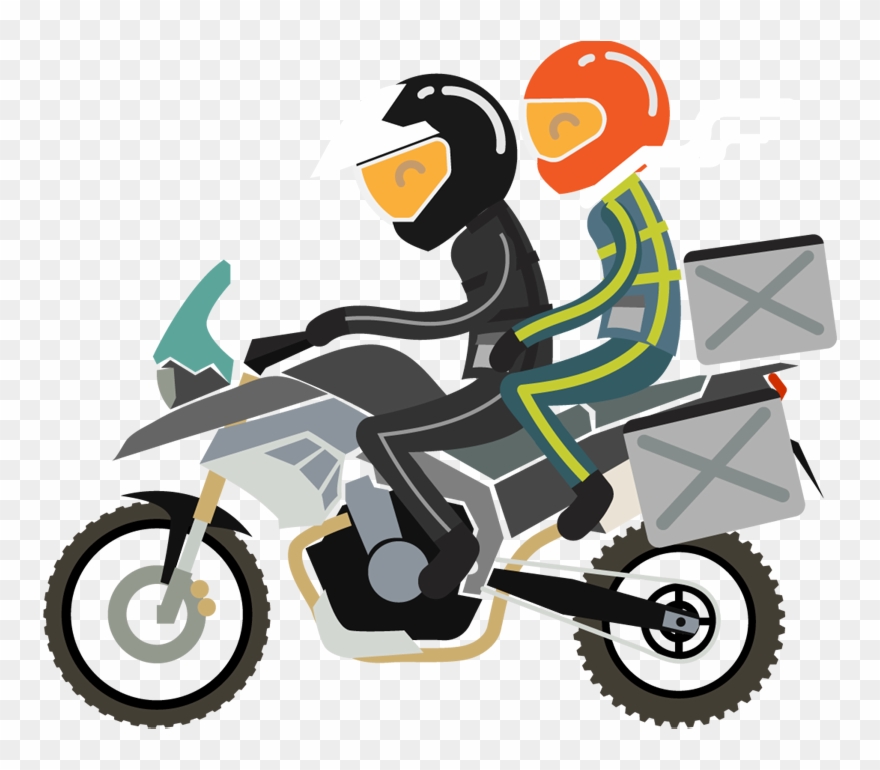 Young Couple Traveling On The Motorcycle - Aem Electronics 23-802r: Aem Electronics Tru-time Adjustable Clipart
