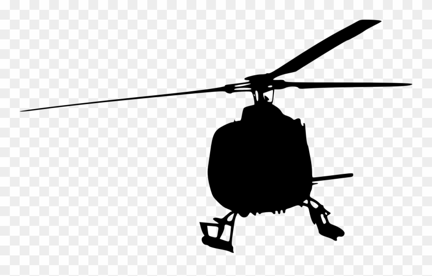Army Helicopter Clipart Bell Helicopter - Helicopter Silhouette - Png Download