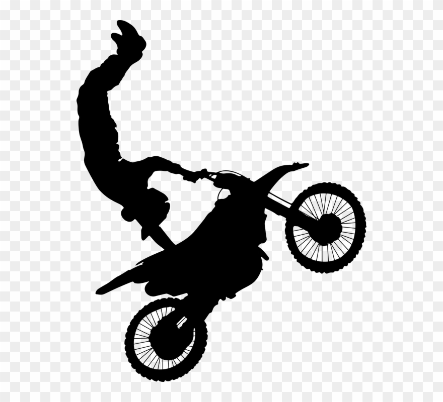 Athlete, Bicycle, Bike, Boy, Male, Man, Motocross - Motocross Silhouette Clipart