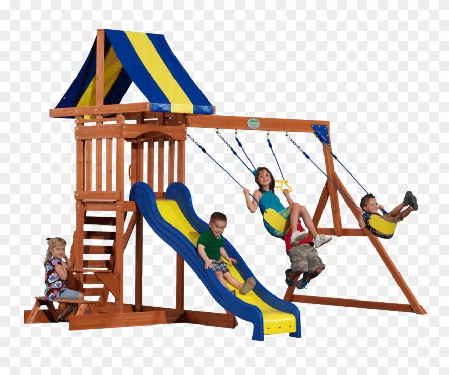 Clipart Bild Vc005547 - Providence All Cedar Swingset - Png Download