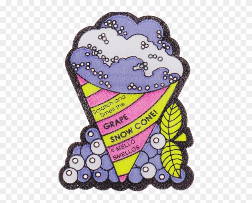 Snow Cone Png Mello Smellos Transparent Scratch N Sniff - Vintage Mello Smello Grape Snow Cone Sticker Scented Clipart