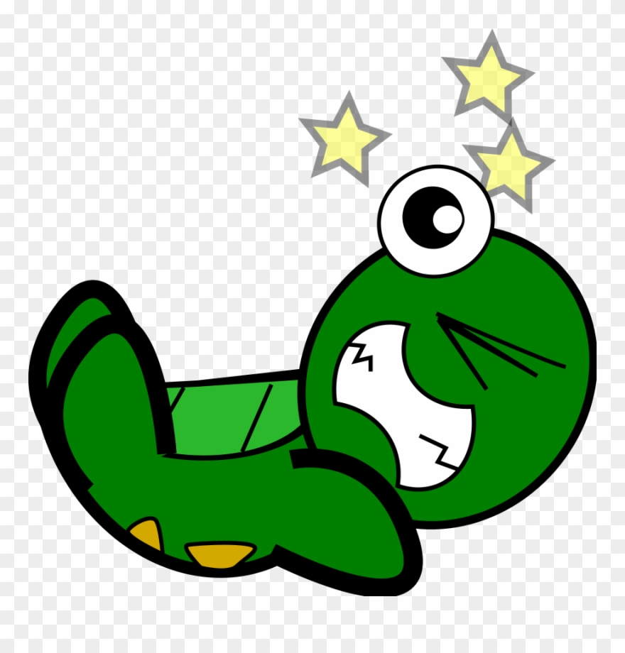 Turtle-hits The Floor Png Images - Turtle Hit By The Ball Clipart