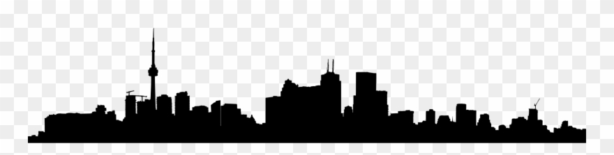 Cn Tower Skyline Silhouette - Toronto Clipart
