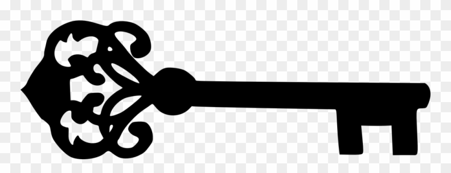 8 Skeleton Key Silhouettes Png Transparent Onlygfx - Black And White Skeleton Key Clipart