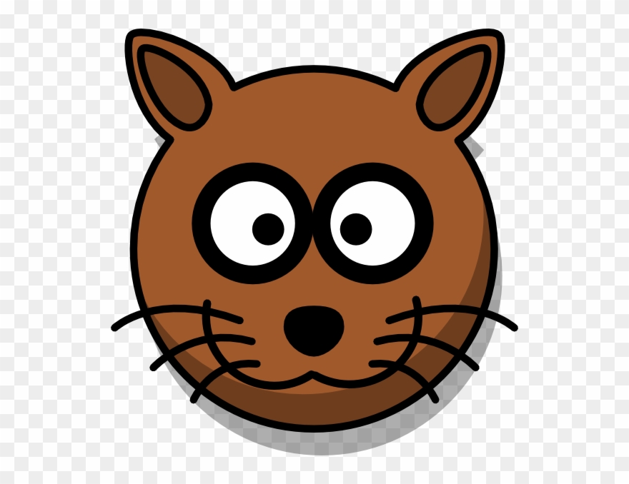 Cat Clipart Havana Brown Felidae Clip Art - Cat Cartoon Black And White - Png Download