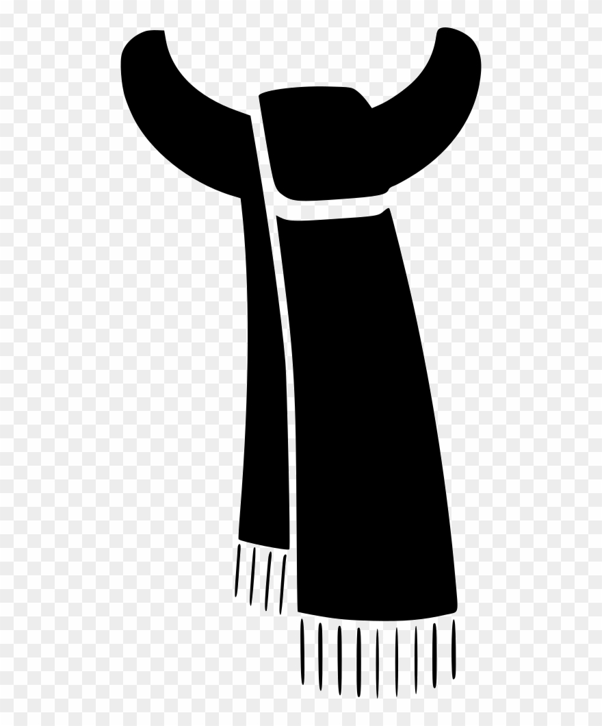 Graphic Transparent Stock Scarf Png Images Free Download - Scarf Black And White Png Clipart