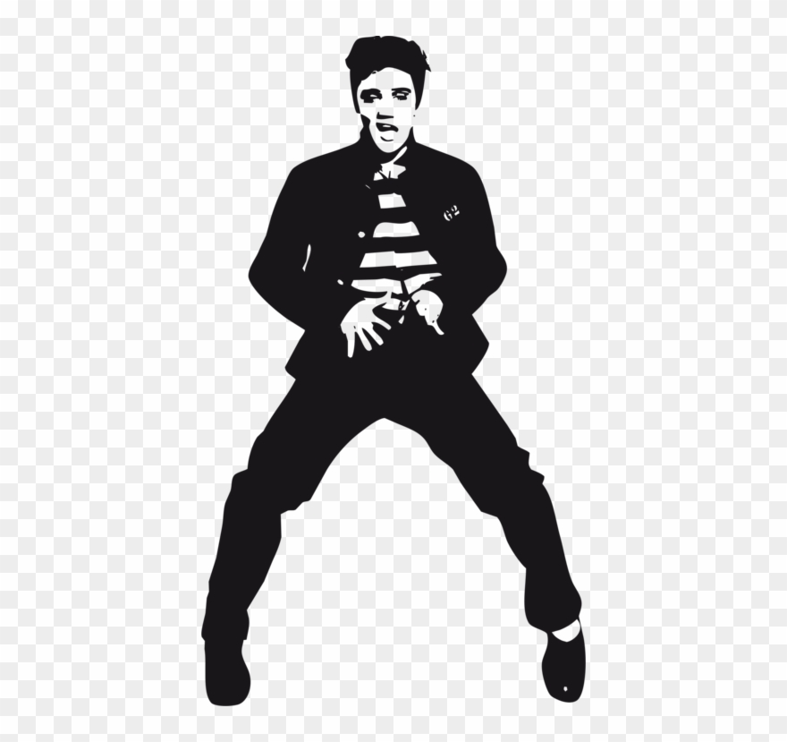 Silhouette Drawing Stencil Portrait Art - Elvis Silhouette Clipart