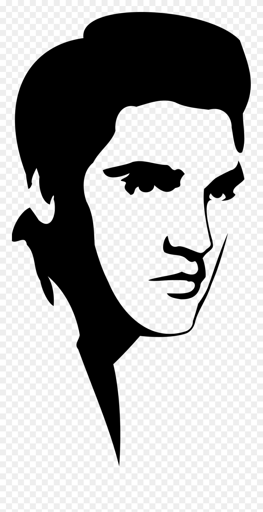 Elvis Presley Stencil - Elvis Presley Svg Clipart