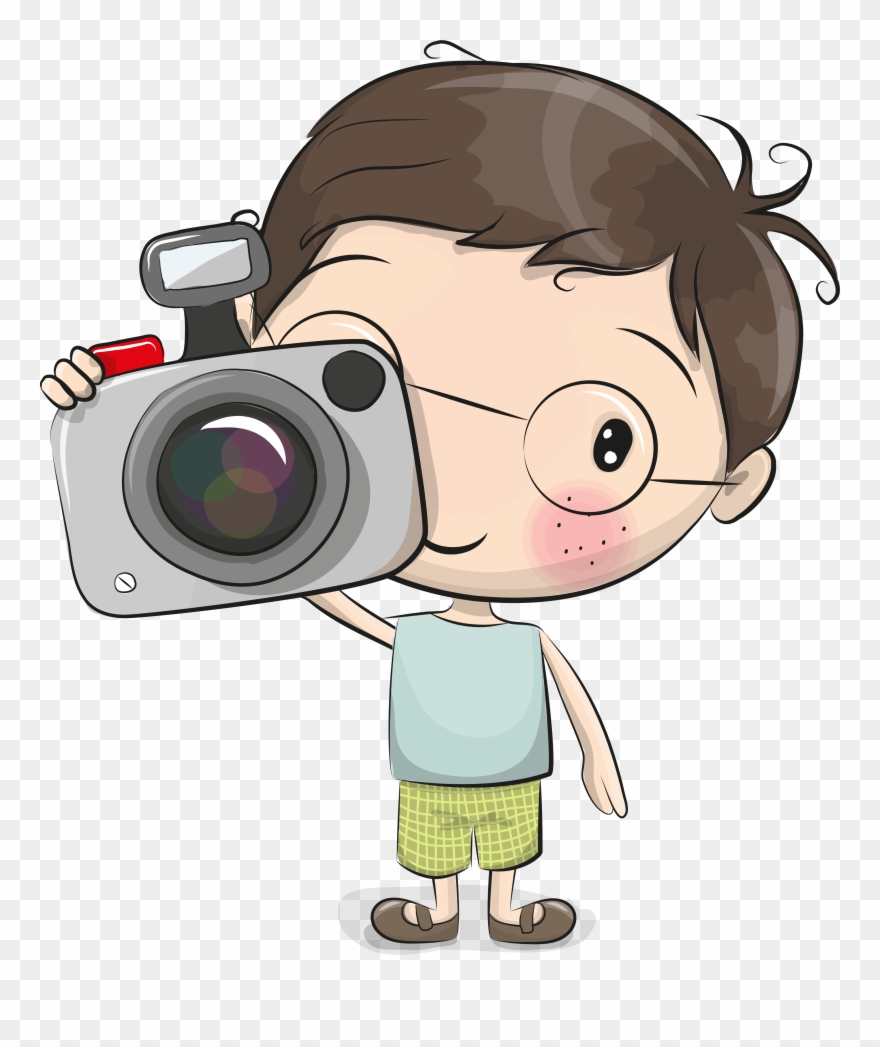 Pin By Wizard On Pinterest Cartoon Doodles - Boy With Camera Cartoon Clipart